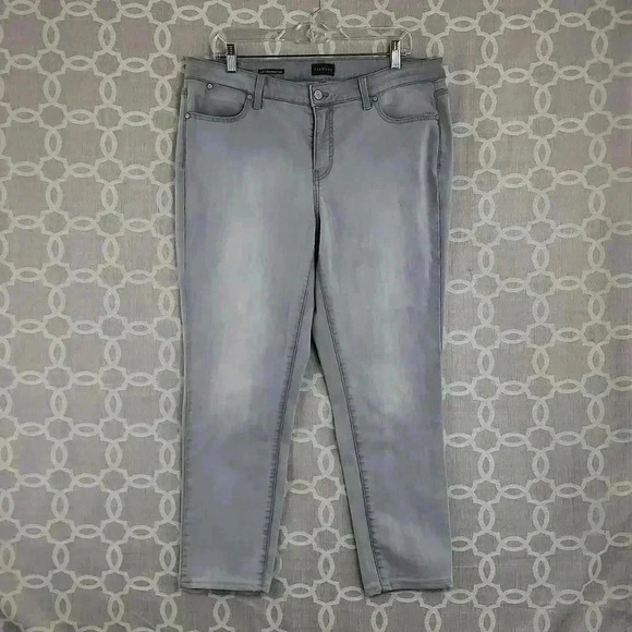Talbots Slim Ankle Jean Gray Stretch Women's Jeans 14 - Picture 1 of 8